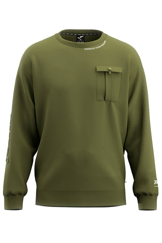 Zelena majica z žepom na sprednji strani in okroglim izrezom Joma Urban Street Sweatshirt