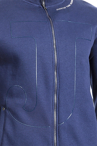 Modra majica z zadrgo in velikim logotipom na sprednji strani Joma Urban Street Full Zip Sweatshirt