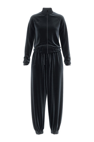 Črna trenirka z zadrgo in elastičnim spodnjim robom Joma Step Tracksuit