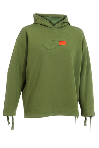 Felpa verde con lacci regolabili e logo in rilievo Joma Step Hoodie