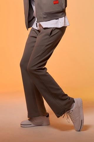 Sive hlače s kapuco in nastavljivo vrvico Joma Step Long Pants