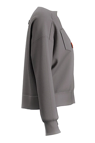 Siva majica z žepom na sprednji strani in tehničnimi podrobnostmi Joma Step Sweatshirt Gray