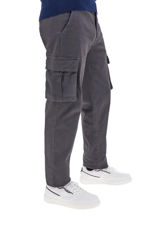 Sive hlače cargo regular fit z velikimi žepi No limits MAPW001W24