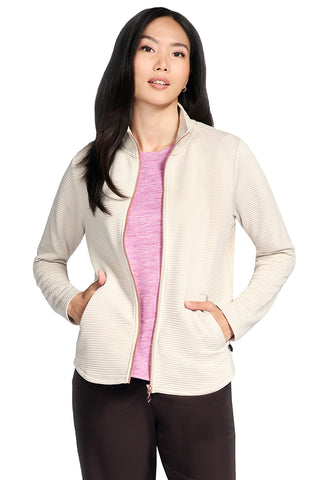 Giacca panna con zip in tessuto riciclato Skechers JA78
