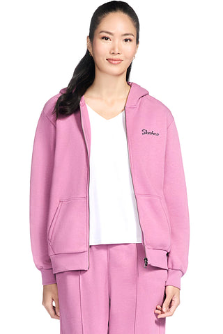 Roza kapuco z zadrgo iz tkanine skech-sweats french terry Skechers JA286