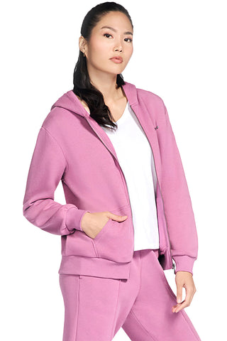 Roza kapuco z zadrgo iz tkanine skech-sweats french terry Skechers JA286