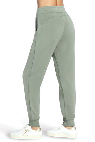 Hlače jogger v barvi sivke iz tkanine skechweave elevate Skechers PT149