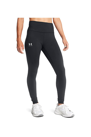 Črne legice iz tehničnega bombaža z visokim pasom Under Armour RIVAL LEGGING