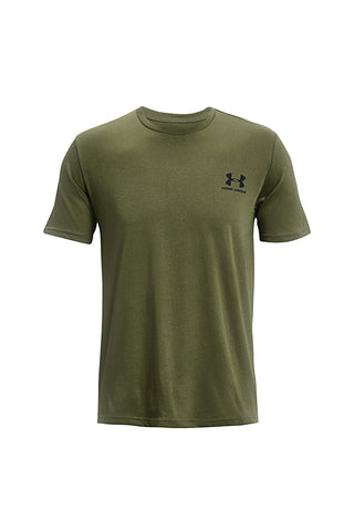 Zelena lahka majica iz mešanice bombaža, ki se hitro suši Under Armour M Sportstyle LC SS