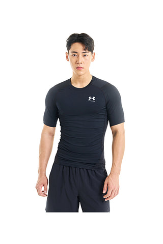 Črna tehnična majica z kratkimi rokavi Under Armour UA HEATGEAR ARMOUR COMP SS za moške | Pittarello