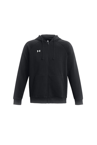Črna flisasta majica z zadrgo in kapuco Under Armour RIVAL FLEECE FZ HOODIE