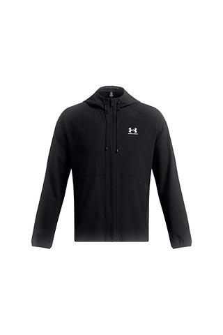Lahka črna jakna s kapuco Under Armour VIBE WOVEN JACKET