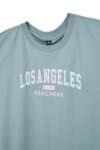 Zelena majica z kratkimi rokavi Los Angeles Skechers Destination