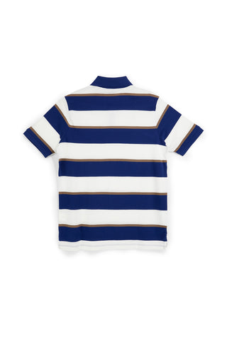 Modro-bela črtasta polo majica 100% bombaž U.s. grand polo US61515M