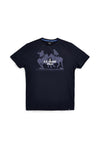 Modra majica s potiskom logotipa U.s.grand polo US61612M