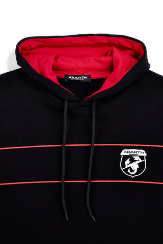 Črna jopa s kapuco in logotipom Abarth AH019CP