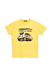 Rumena bombažna majica s potiskom na prsih Abarth AH011TE