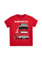 Rdeča bombažna majica s potiskom na prsih <i data-tl='81112AA'>Abarth</i> AH26SS056