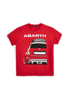 Rdeča bombažna majica s potiskom na prsih <i data-tl='81112AA'>Abarth</i> AH26SS056