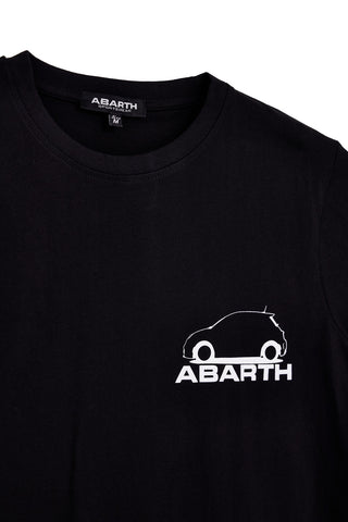 Črna majica s potiskom logotipa Abarth AH017TE