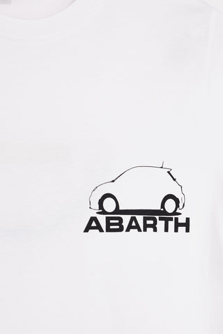 Bela majica s potiskom logotipa Abarth AH017TE