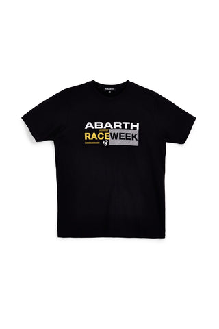 Črna majica s sprednjim potiskom Abarth AH003TE