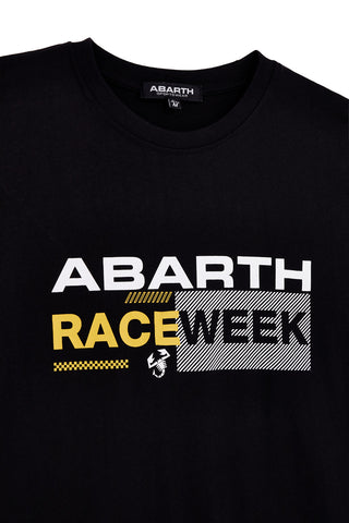 Črna majica s sprednjim potiskom Abarth AH003TE