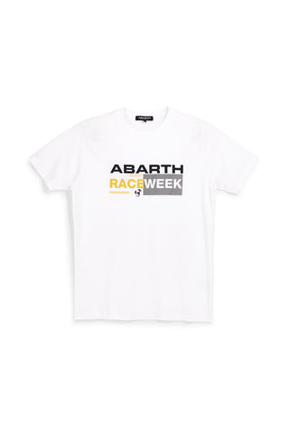 Bela majica s sprednjim potiskom Abarth AH003TE
