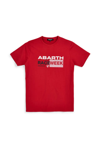 Rdeča majica s sprednjim potiskom Abarth AH003TE