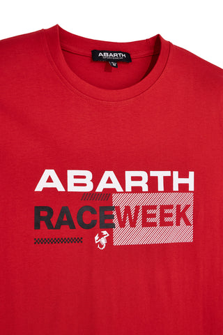 Rdeča majica s sprednjim potiskom Abarth AH003TE