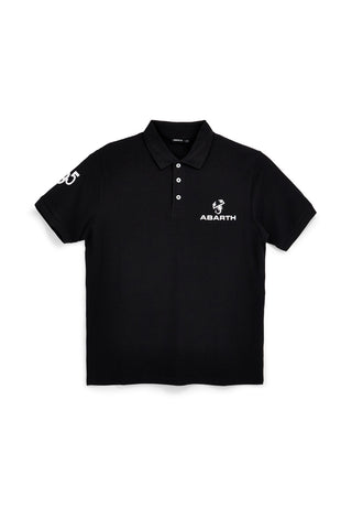 Črna polo majica s kratkimi rokavi Abarth AH24SS152