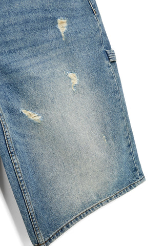 Modre jeans hlače do kolen iz džinsa z raztrganinami Boardman 4051