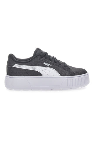 Črne superge Flatform Karmen Glitz z bleščicami