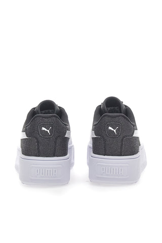 Črne superge Flatform Karmen Glitz z bleščicami