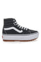 Superge z ravno platformo Vans Hi Tapere črne in bele