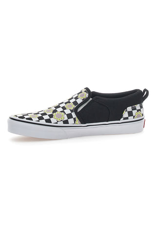 Črni in beli slip-on superge Vans Asher
