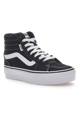 Črni in beli superge Mid-cut Vans Filmore Hi Platform