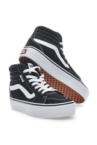 Črni in beli superge Mid-cut Vans Filmore Hi Platform