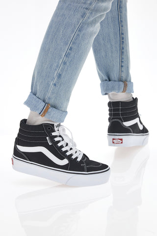 Črni in beli superge Mid-cut Vans Filmore Hi Platform