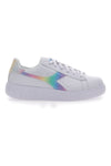 Bele superge z logotipom Arcobaleno Diadora game Step Bloom
