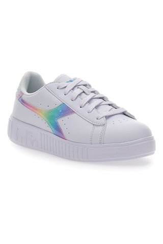 Bele superge z logotipom Arcobaleno Diadora game Step Bloom