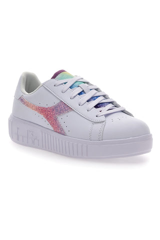 Bele superge z mavričnim okrasom Diadora Game Step Glow Gs