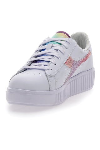 Bele superge z mavričnim okrasom Diadora Game Step Glow Gs