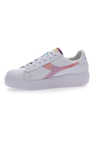 Bele superge z mavričnim okrasom Diadora Game Step Glow Gs