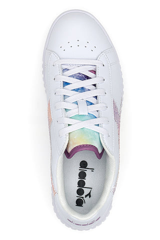 Bele superge z mavričnim okrasom Diadora Game Step Glow Gs