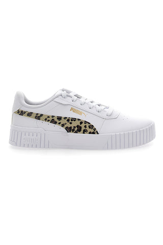 Bele superge Puma Carina 2.0 Animal Update z leopardjim vzorcem