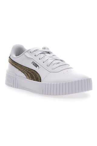 Bele superge Casula z vezalkami Puma Carina 2.0 Mettalic Shine