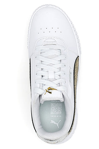 Bele superge Casula z vezalkami Puma Carina 2.0 Mettalic Shine