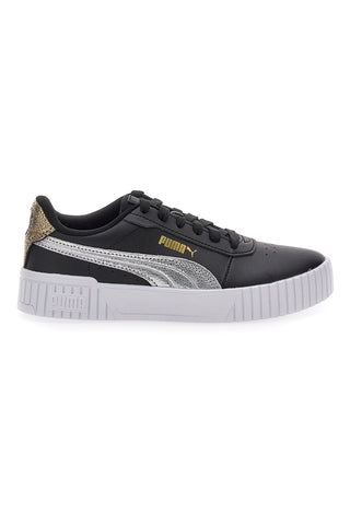 Črni športni copati Casula z vezalkami Puma Carina 2.0 Mettalic Shine