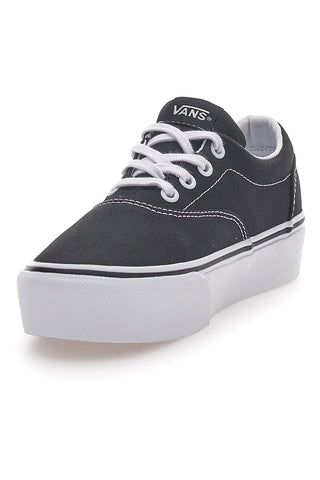 Črni in beli superge s platformo Vans Doheny Platfor
